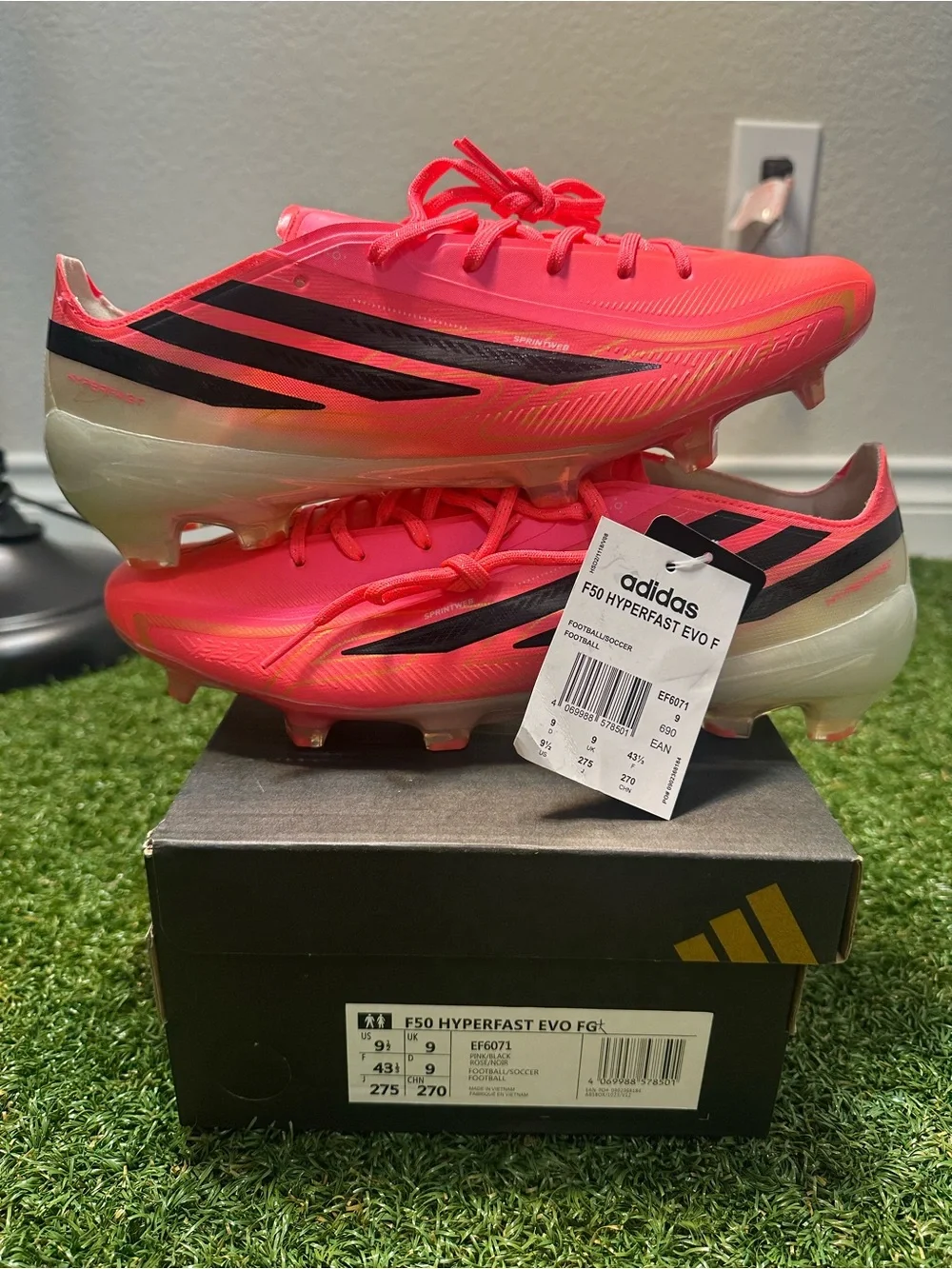 adidas F50 Hyperfast Evo FG Elite Soccer Cleats - Pink/Black